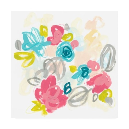 June Erica Vess 'Floral Scatter I' Canvas Art,35x35